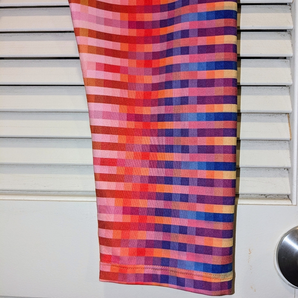 PrAna Roxanne Capri Athletic Leggings Women’s Medium Purple Orange Yoga Running - Picture 6 of 10